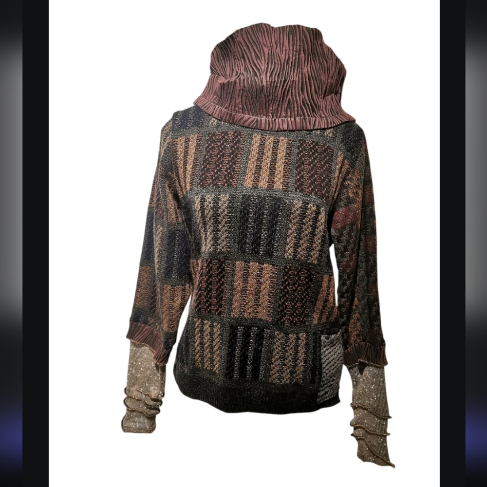Unique Joyce Seppala Medium Patch  Patterned Women's Sweater